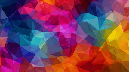 Aufkleber - Abstract colorful polygon background
