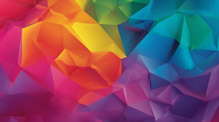 Aufkleber - Abstract colorful polygon background