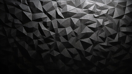 Aufkleber - Black pattern wallpaper, clean minimal textured background, polygonal shape, triangles, high definition black and white backdrop