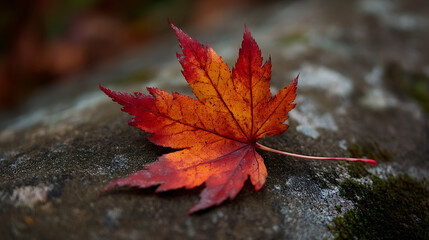 Poster - Autumn maple leaf