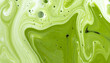 © Saepul - Green tea matcha mixing with milk texture background Food and drink close up