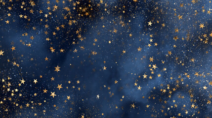 Aufkleber - Glitter little millions of stars on dark blue night sky background