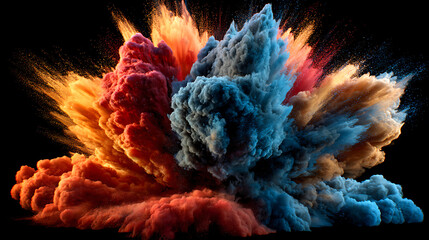 Aufkleber - Realistic and colorful explosion effect isolated