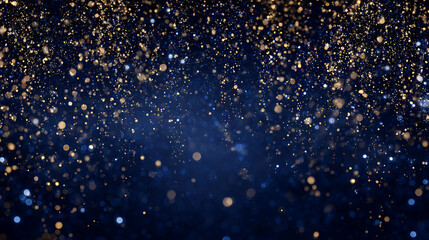Poster - Glitter little millions of stars on dark blue night sky background
