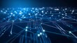 © Honey - Abstract digital network technology background blue lines connections data wire global future modern