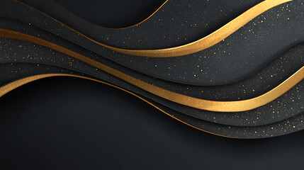 Aufkleber - Luxury black gold background, elegant business presentation banner