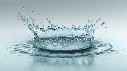 Poster - Water splash in circle shape isolated