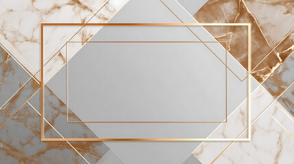 Poster - Parallelogram rectangle picture frame with two tone