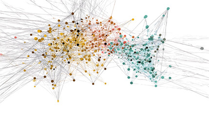 Poster - Dynamic network graph visualizing connections in fraud detection analysis