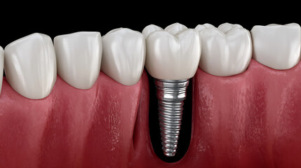 Aufkleber - Dental crown or ceramic screw, in implant isolated