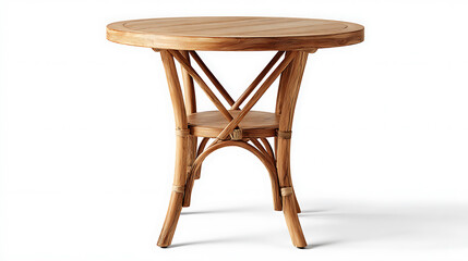 Aufkleber - Round wooden bistro table isolated
