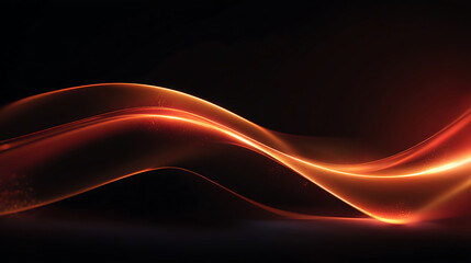 Poster - Minimal dark modern technological wallpaper, futuristic digital tech concept, graphic red orange light, abstract banner for digital tech background, cyber element, flow of elegant bright light, wave