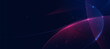 © Aneg - Network connection technology background. Futuristic digital glowing blue and pink lines. innovation background for tech event poster or corporate business concept