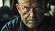 © sarana - Mechanic's Face with Grease Stains: Portrait of a mechanic's face, with grease stains and a determined expression, set in a garage.