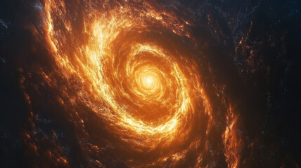 Wall Mural - A mesmerizing spiral nebula of vibrant colors swirling through the depths of space