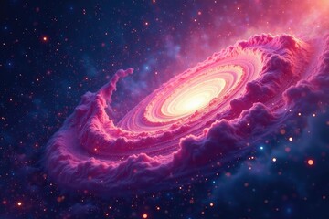 Wall Mural - swirling nebula of color; vibrant, textured, dynamic, galaxy, pattern, abstract