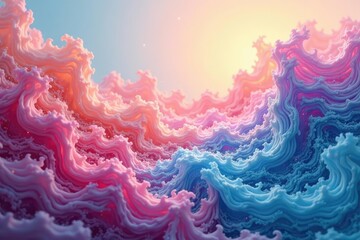 Wall Mural - subtle swirling organic patterns create a flowing, ethereal image , visual, soft