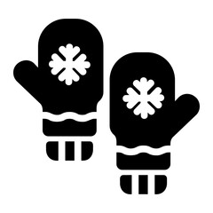 Wall Mural - gloves solid icon