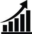 © freevectora - bar chart growth logo silhouette icon vector illustration