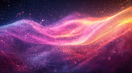 Wall Mural - a realistic 4k 3d background showcases ethereal beauty with shimme particles in a side angle view, c