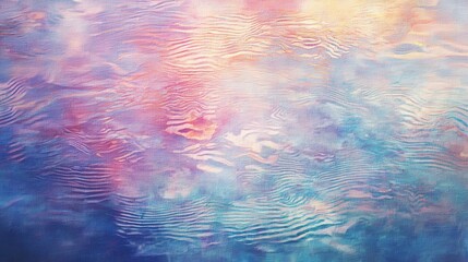 Poster - Tranquil Abstract Water Reflection with Colorful Hues and Patterns