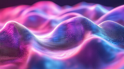 Wall Mural - a mesmerizing 4k 3d rendered o visual background with realistic waves gently flowing from a side ang
