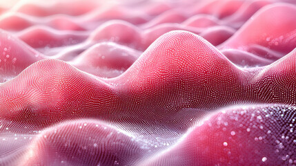 Wall Mural - a vibrant 4k realistic 3d background presents side angle waveform patterns, creating a mesmerizing a