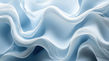 Wall Mural - an abstract 4k visualization showcases a realistic side view of flowing 3d waves creating a serene a