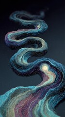 Wall Mural - intricate, swirling design with layered colors and textures.