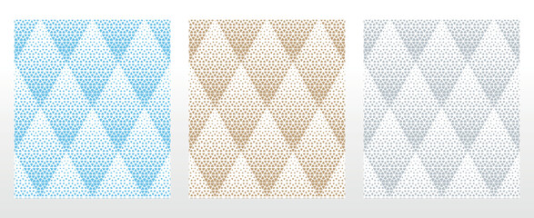 Leinwandbilder - Set of abstract geometric patterns. Seamless vector backgrounds. Colored ornaments Graphic modern patterns Simple lattice graphic design