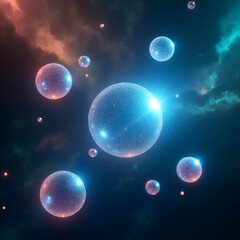 Wall Mural - _mesmerizing_assortment_of_glowing_iridescent_cosmic