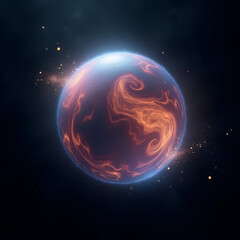 Wall Mural - a_mesmerizing_iridescent_abstract_energy_sphere