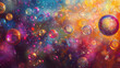 © W saputro - Colorful abstract orbs in liquid, vibrant colors, mesmerizing, intricate details