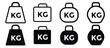 © MDneamul - Weight heavy kg icon. weight kilogram icon vector design template. editable stroke isolated on white, linear vector outline illustration