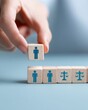© Ryzhkov - Workplace Equity Evolution Minimalist Wooden Blocks Illustrating Progressive HR Compliance, Legal Rights, and Inclusive Organizational Development