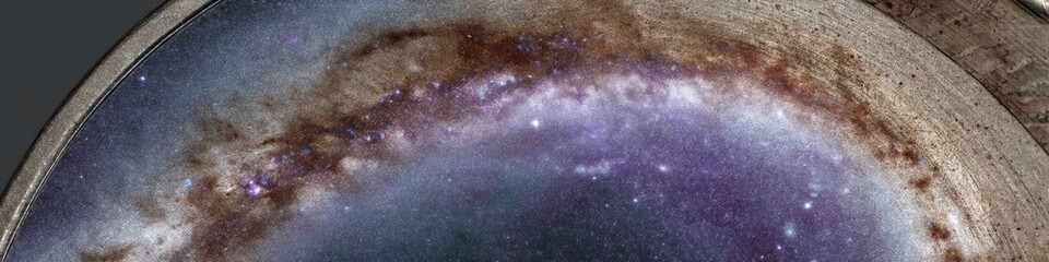 Aufkleber - Cosmic Immersion Ethereal Galaxy Arch Visualizing Deep Space Astronomy - Celestial Exploration in Ultra-High Definition Panoramic Visualization