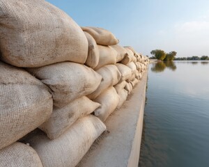 Poster - Climate Resilience in Action Sustainable Flood Management - Eco-Engineered Sandbag Barrier Protecting Urban Landscapes with Adaptive Infrastructure Solutions