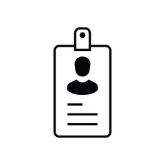 Wall Mural - vertical outline id card icon