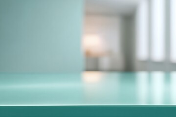 Aufkleber - Neuroaesthetic Wellness Design Serene Turquoise Glass Surface for Mental Health Branding and Minimalist Professional Content Creation