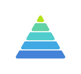 Wall Mural - levels of triangular pyramid. triangle pyramid chart. maslow layer diagram. development level infogr