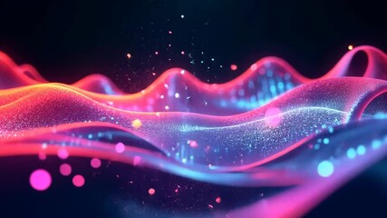 Wall Mural - mesmerizing flow a symphony of light and motion in a digital realm