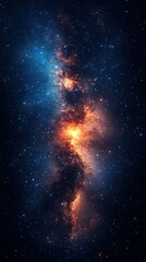 Wall Mural - Stunning view of a vibrant galaxy full of stars and cosmic dust swirling in the universe at night