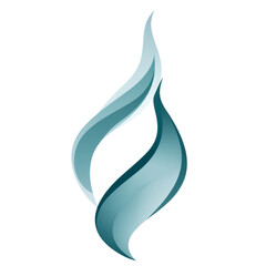 Wall Mural - elegant cyan gradient fluid forms artfully arranged with a modern aesthetic element