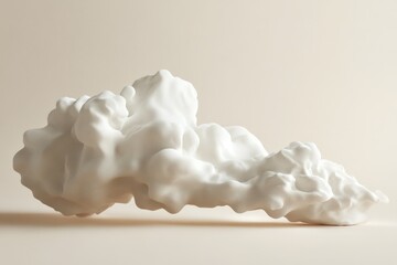 Poster - Abstract sculpted form on a neutral background.
