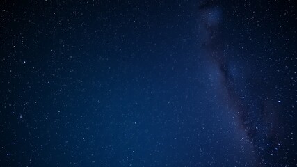Wall Mural - A breathtaking panoramic view of the night sky showcases a mesmerizing Milky Way galaxy with countless twinkling stars.