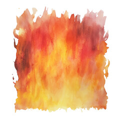 Wall Mural - abstract watercolor wash blending warm sunset colors, floating on a clear isolated field, a unique b