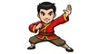 © Heri - Kung Fu Cartoon Character Martial Arts Action Pose