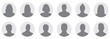 © Aquavisionweath6 - Simple Gray Avatar Icons Representing Male And Female Profiles.