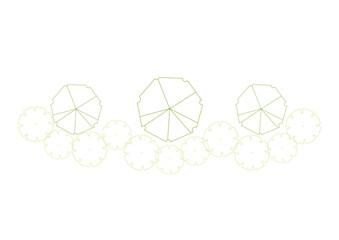 Wall Mural - architecture drawing plant tree top view plan greenery vegetation vector. design nature architectura