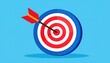 © crazyass - Precision marketing strategy hitting target goals in archery analytics environment